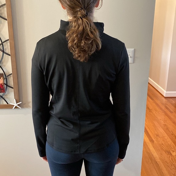 Shadow Sport black Fitted Mock-Neck 3/4 Zip Front Athletic running shirt Medium - Picture 4 of 10